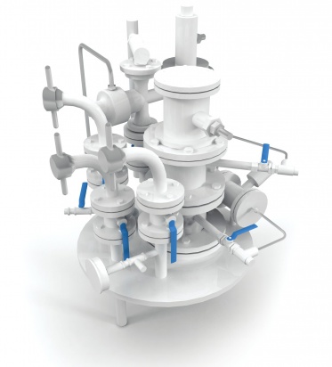 Reduction head with evaporator Reduction head with evaporator