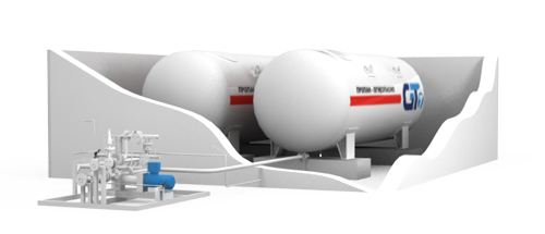 Technological system «NGZS» 2x10, NSV 32, connected to Fuel Dispenser Technological system «NGZS» 2x10, NSV 32, connected to Fuel Dispenser